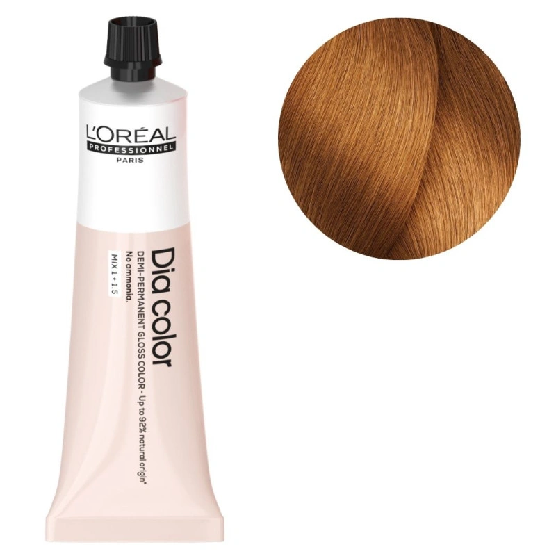 картинка Краска для волос - Loreal Dia Color 8.34 Светлый блондин золотисто-медный