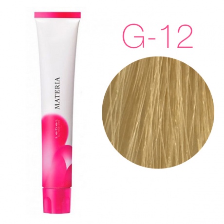 картинка Перманентная низкоаммиачная краска для волос - Lebel Materia 3D G-12 - супер блонд жёлтый
