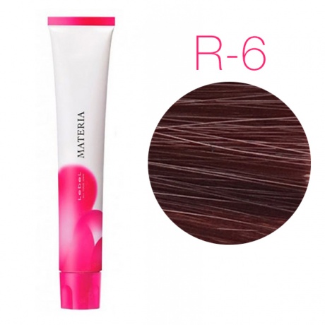 картинка Перманентная низкоаммиачная краска для волос - Lebel Materia 3D R-6 - тёмный блондин красный