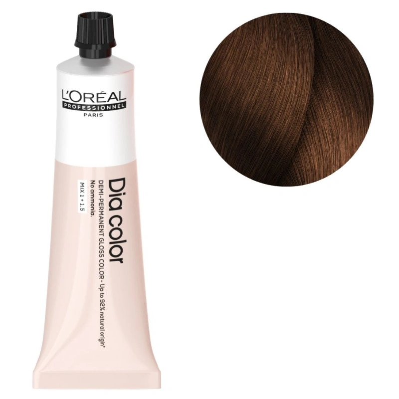 картинка Краска для волос - Loreal Dia Color 6.84 Темный блондин медный мокка 