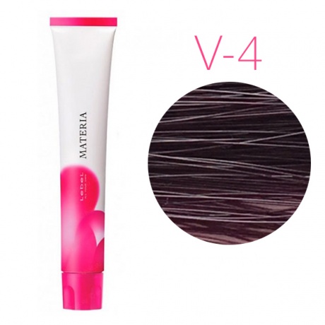 картинка Перманентная низкоаммиачная краска для волос - Lebel Materia 3D V-4 - шатен фиолетовый