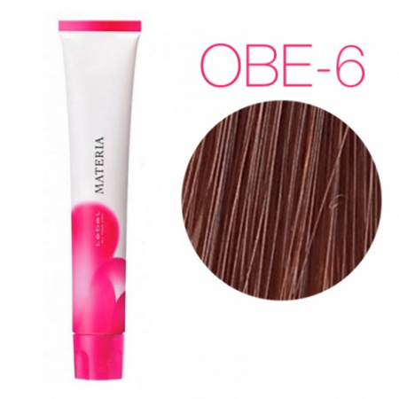 картинка Перманентная низкоаммиачная краска для волос - Lebel Materia 3D OBe-6 - темный блондин оранжево-бежевый