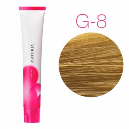 картинка Перманентная низкоаммичная краска для волос - Lebel Materia 3D G-8 - светлый блондин жёлтый