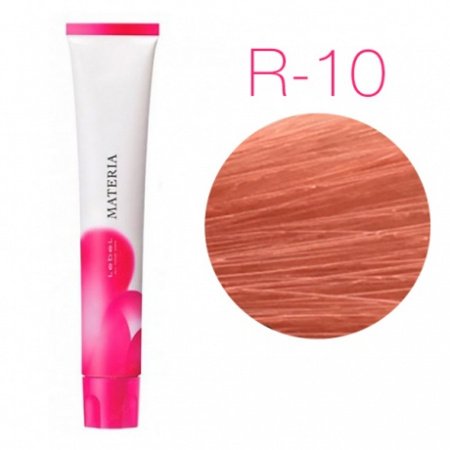 картинка Перманентная низкоаммиачная краска для волос - Lebel Materia 3D R-10 - яркий блондин красный
