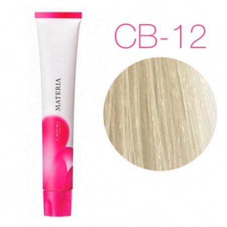 картинка Перманентная низкоаммиачная краска для волос - Lebel Materia 3D CB-12 - супер блонд холодный