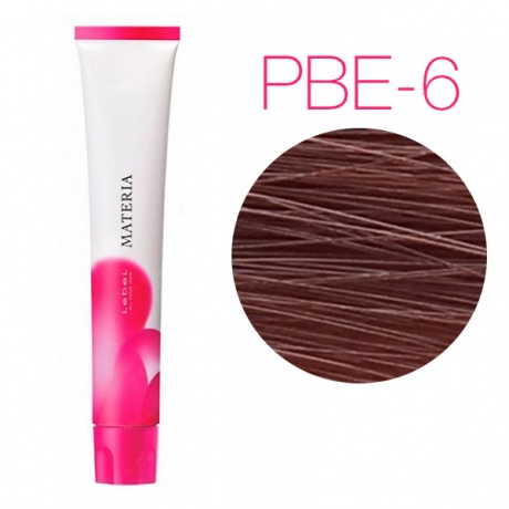 картинка Перманентная низкоаммиачная краска для волос - Lebel Materia 3D PBe-6 - темный блондин розово-бежевый
