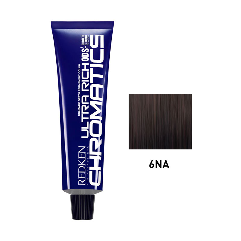 картинка Краска для волос без аммиака - Redken Chromatics Ultra Rich  6NA - натуральный пепельный