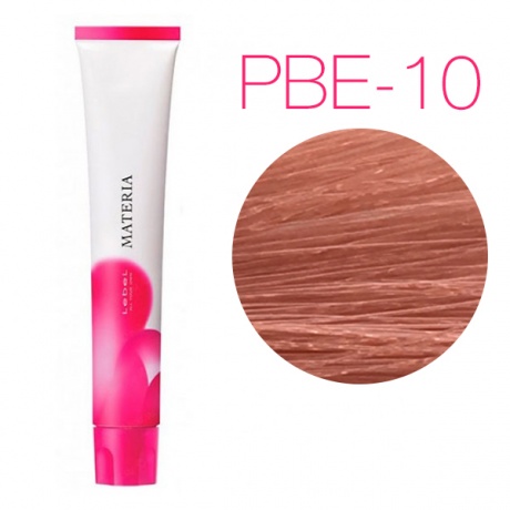 картинка Перманентная низкоаммичная краска для волос - Lebel Materia 3D PBe-10 - яркий блондин розово-бежевый