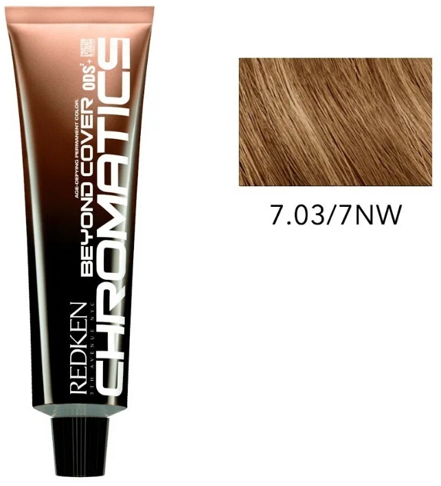 картинка Краска для волос - Redken Chromatics Beyond Cover 7.03/7NW - натуральный теплый