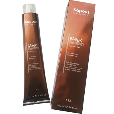 картинка Крем-краска для волос - Kapous Magic Keratin NA 6.18 - темный блондин лакричный