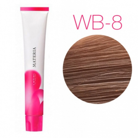 картинка Перманентная низкоаммиачная краска для волос - Lebel Materia 3D WB-8 - светлый блондин тёплый