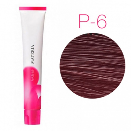 картинка Перманентная низкоаммиачная краска для волос - Lebel Materia 3D P-6 - тёмный блондин розовый