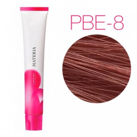 картинка Перманентная низкоаммиачная краска для волос - Lebel Materia 3D PBe-8 - светлый блондин розово-бежевый